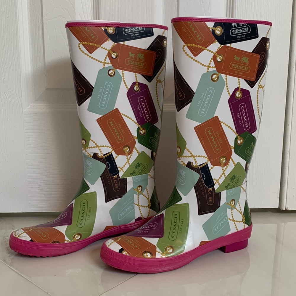 Coach Rainboots Size 8